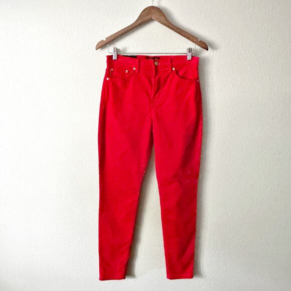 Banana Republic Red Velvet High-Rise Skinny Jeans - Size 4 - Picture 1 of 10